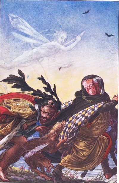 Wut! Wut! Dort, Tyrann, dort! Hört! Hört!, Illustration aus Der Sturm, 1908 von Paul Vincent Woodroffe