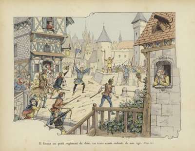 Er bildete ein kleines Regiment von zwei- oder dreihundert Kindern seines Alters von Paul de Semant