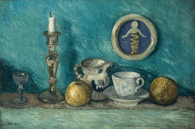 Stillleben mit dem della Robbia Putto, um 1905 von Paula Modersohn Becker