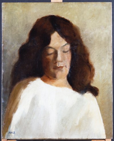 Junge Frau mit offenem Haar, ca. 1897 von Paula Modersohn Becker