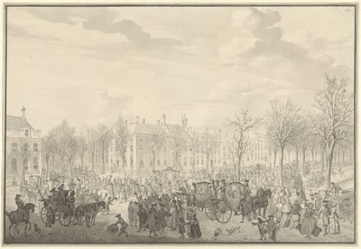 Ankunft von Prinz Wilhelm V. in Den Haag, 10. November 1762 von Paulus Constantijn la Fargue (possibly)