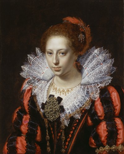 Porträt einer jungen Dame, ca. 1620 von Paulus Moreelse