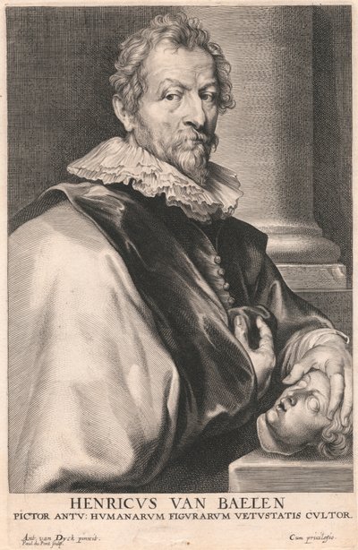 Henricus van Baelen, Maler aus Antwerpen; Bewunderer antiker Figuren von Paulus Pontius