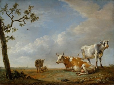 Tiere ruhen auf der Weide von Paulus Potter