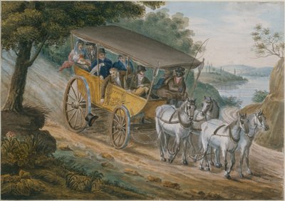 Reise mit der Postkutsche in der Nähe von Trenton, New Jersey von Pavel Petrovich Svinin