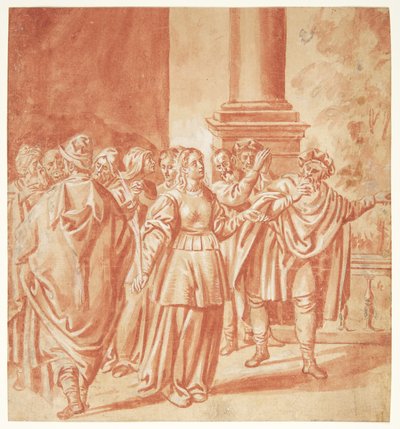Heiliger umgeben von Engeln, Vorarbeit zu einem Altarbild von Pedro Orrente
