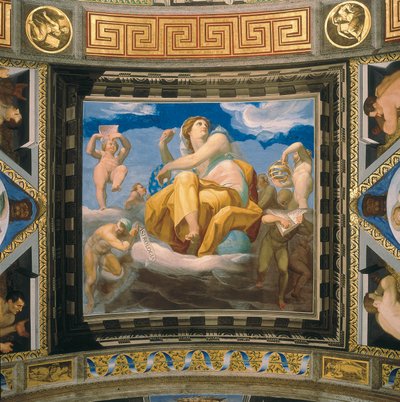 Personifikation der Astrologie, Fresko als Teil einer Serie von 7 freien Künsten von Pellegrino Tibaldi