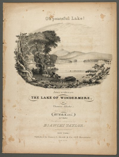 Oh Friedlicher See! Zeilen geschrieben am See von Windermere von Pendleton