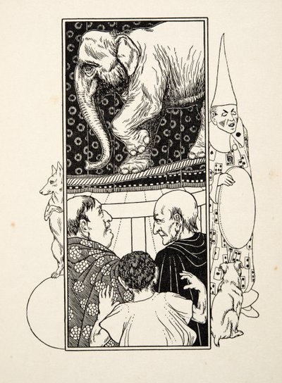 Elefanten-Seiltanz, aus Hundert Anekdoten über Tiere, veröffentlicht 1924 von Percy J. Billingshurst