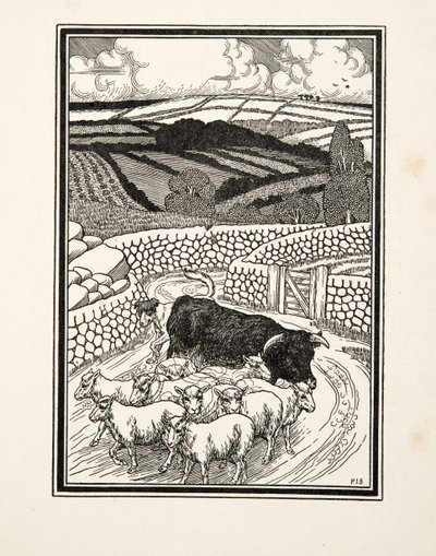 Auf dem Weg zum Markt, aus Hundert Anekdoten über Tiere, veröffentlicht 1924 von Percy J. Billingshurst
