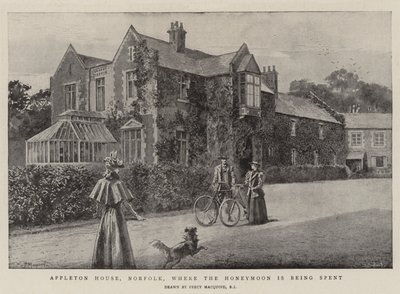 Appleton House, Norfolk, wo die Flitterwochen verbracht werden von Percy Macquoid