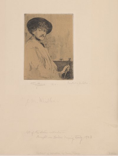 Nach Whistlers Arrangement in Grau: Porträt des Malers von Percy Thomas