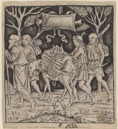 Abraham und Isaak auf dem Weg zum Berg Moriah von Peregrino da Cesena