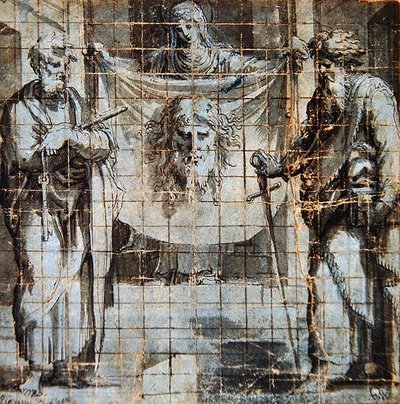 St. Veronika mit SS. Petrus und Paulus von Perino del Vaga