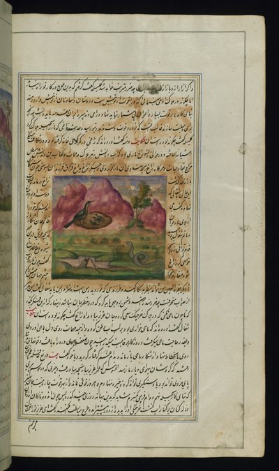 Eine Schlange und die Küken einer Krähe aus Lichter von Canopus von Persian School