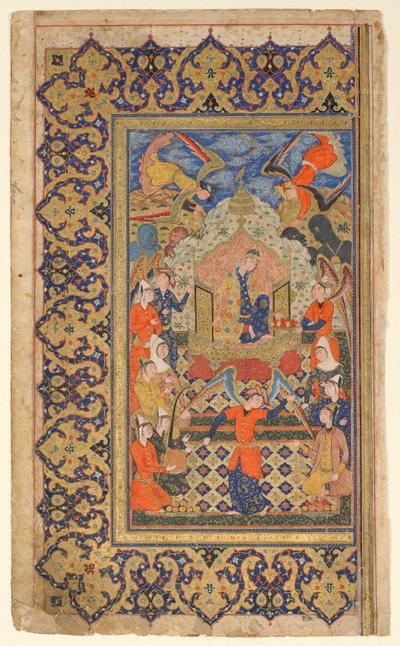Bilqis auf dem Thron von Persian School