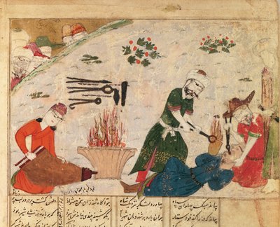 Ms Supp Pers 493 fol.363v Folter eines der Wachen von Haftvad, aus dem Shahnama (Buch der Könige) von Abul-Qasim Manur Firdawsi (ca. 934-ca. 1020) von Persian School