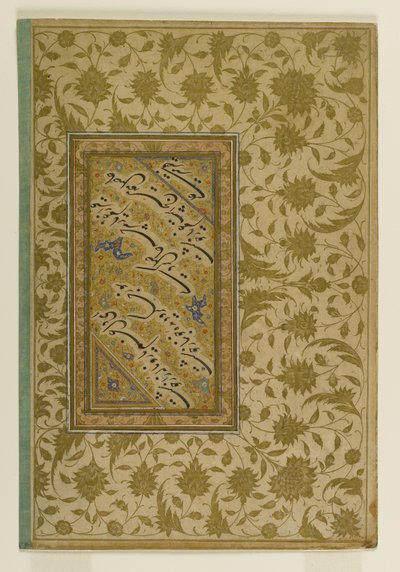 Poetische Verse von Mir Ali, Seite aus einem Muraqqa, Iran von Persian School
