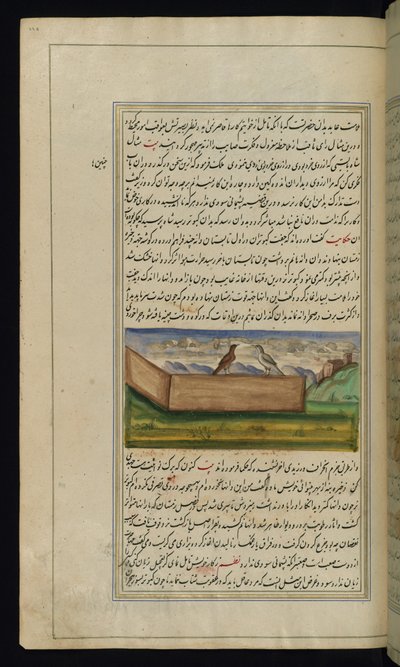Zwei Tauben und ein Vorrat an Getreide aus Lichter von Canopus von Persian School