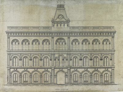 Kings County Courthouse Wettbewerb, Chicago, Illinois, Ansicht von Peter Bonnett Wight