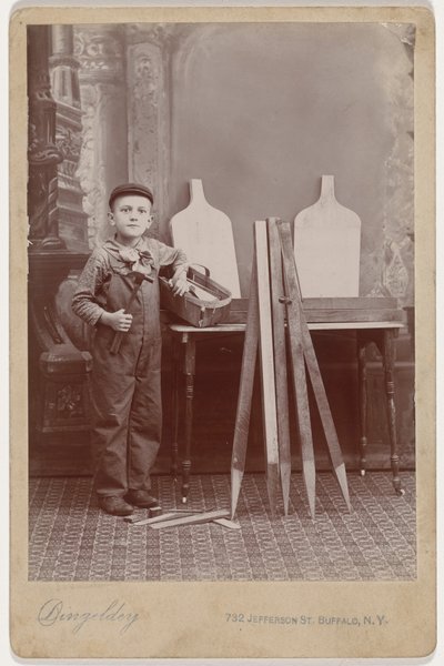 Porträt eines Zimmermannshelfers, ca. 1900 von Peter Dingeldey