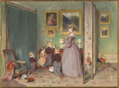 Das Abendgebet Erzherzogin Sophie mit Kindern, 1839 von Peter Fendi