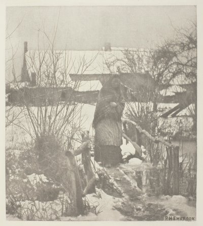 Ein rutschiger Pfad - Winterszene (Norfolk) von Peter Henry Emerson