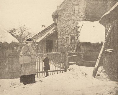 Zum Markt gehen - Eine Winterszene von Peter Henry Emerson
