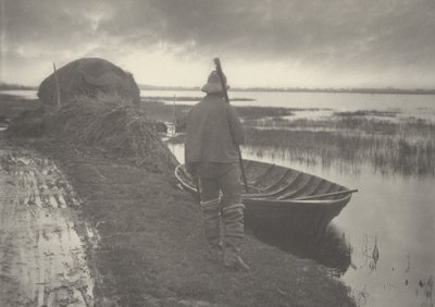 Moorarbeiter geht Schilf schneiden von Peter Henry Emerson and T.F. Goodall