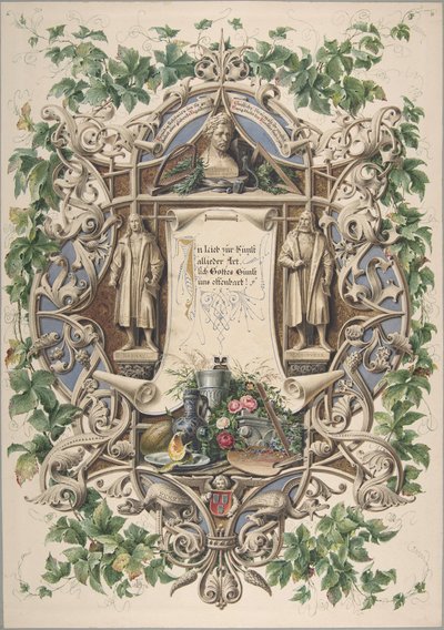 Huldigung bayerischer Künstler an König Ludwig I., 1874 von Peter Herwegen