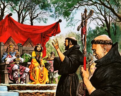 Augustinus predigt König Ethelbert von Peter Jackson
