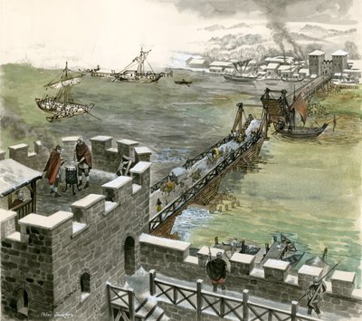 Brücke über die Themse, gebaut von den Römern von Peter Jackson