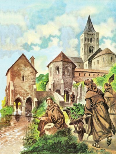 Mönche beim Angeln von Peter Jackson