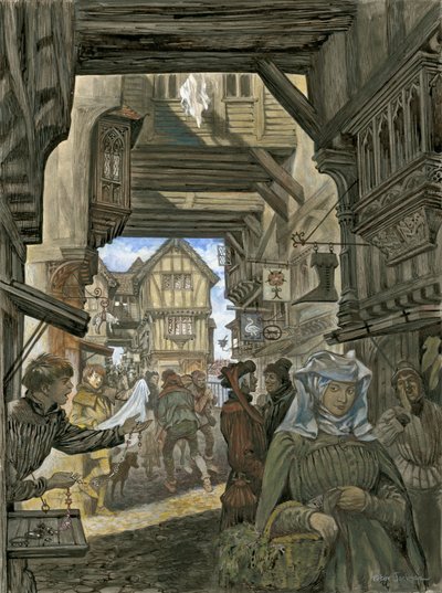 Einkaufen auf der alten London Bridge von Peter Jackson