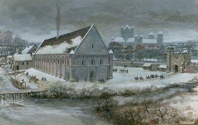 Westminster Hall im Schnee von Peter Jackson