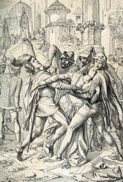 Die sizilianische Vesper (Vespri siciliani) Volksaufstand der Insel Sizilien gegen die feudale Herrschaft des französischen Königs Karl von Anjou, der am 31.03.1282 in Palermo und Corleone stattfand, Ostermontag - (Sizilianische Vesper, erfolgreicher Aufst von Peter Johann Nepomuck Geiger