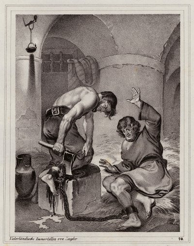 Flucht von Andreas Budiats, Knappe von Emerich von Löwenstein von Peter Johann Nepomuk Geiger