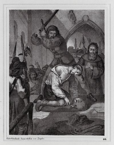 Hinrichtung des Grafen von Reinstein-Tattenbach von Peter Johann Nepomuk Geiger