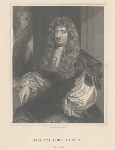 Porträt von Lord William Russell, graviert von H. Robinson von Peter Lely