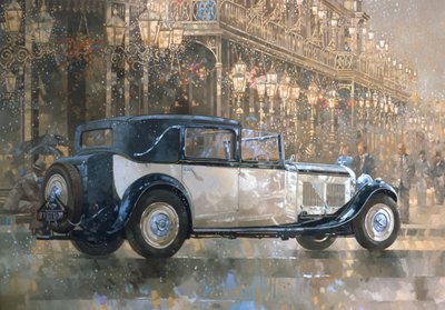 Weihnachtslichter und 8-Liter-Bentley von Peter Miller