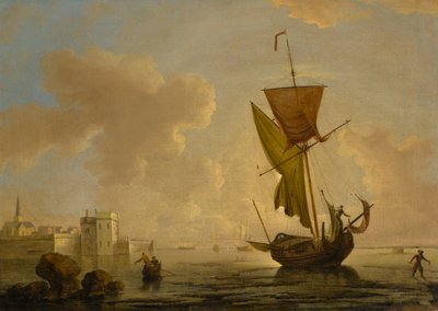 Schiffe in ruhigem Wasser von Peter Monamy