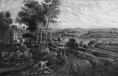 Landschaft und Figuren von Peter Paul (after) Rubens