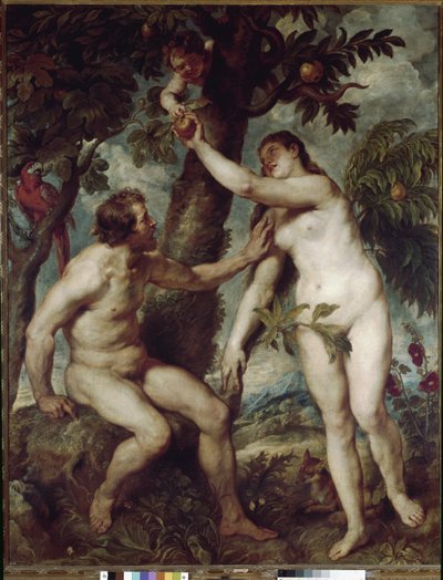 Adam und Eva im irdischen Paradies von Peter Paul Rubens