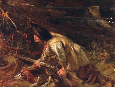 Herbstlandschaft mit Blick auf Het Steen am frühen Morgen (Detail) von Peter Paul Rubens
