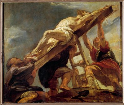 Erhöhung des Kreuzes (Skizze für ein Deckenfach der Jesuitenkirche in Antwerpen) von Peter Paul Rubens