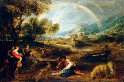 Landschaft mit einem Regenbogen, frühe 1630er Jahre von Peter Paul Rubens