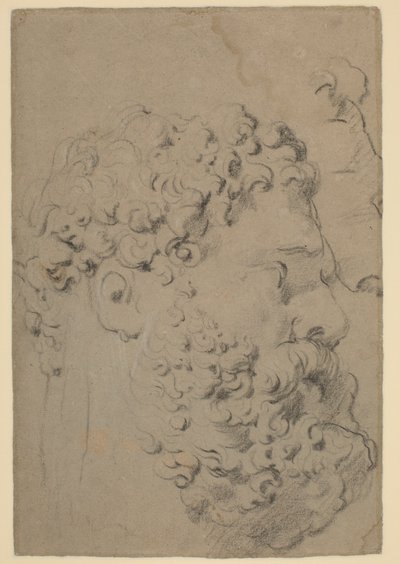 Studien des Kopfes und Profils des Farnese-Herkules aus einer tieferen Perspektive von Peter Paul Rubens