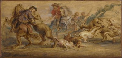 Studie für "Die Bärenjagd" (für den Alcázar, Madrid) von Peter Paul Rubens