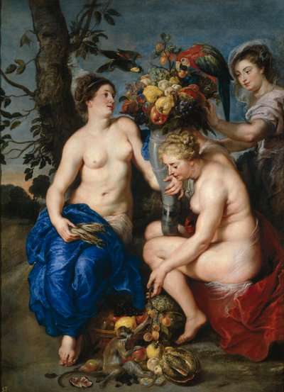Ceres mit zwei Nymphen von Peter Paul and Snyders Frans  Rubens