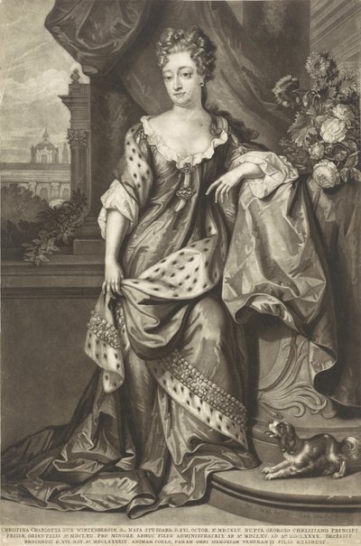Christine Charlotte von Württemberg 1645-1699, Prinzessin von Ostfriesland, ca. 1699 von Peter Schenk